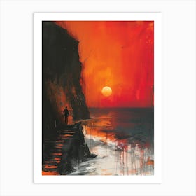 Sunset At The Beach 23 Art Print