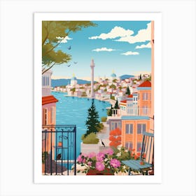 Istanbul Turkey 7 Illustration Art Print