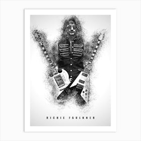 Richie Faulkner Guitarist Sketch Art Print