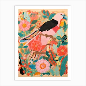 Maximalist Bird Painting Toucan 2 Art Print