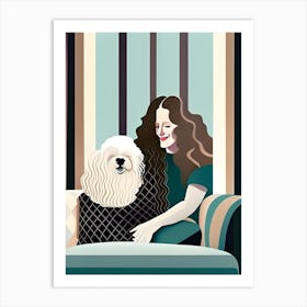 Dogandwomancuddles2 Art Print