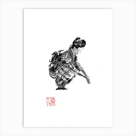 Geisha Washing Hands Art Print