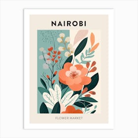 Flower Market Poster Nairobi Kenya Art Print