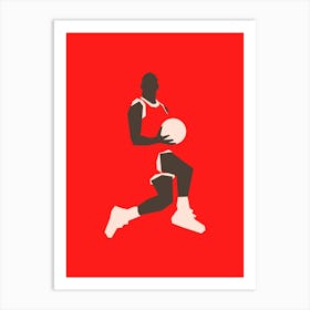 Basketball Player Jumping Art Print