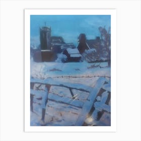 Barn In The Snow Art Print