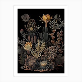 Dark Cactus2 Art Print