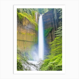 Silver Falls State Park Waterfall, United States Majestic, Beautiful & Classic (1) Art Print