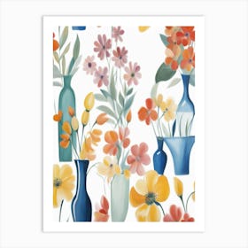 Flowers In Vases Art Print