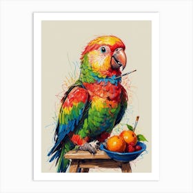 Colorful Parrot 2 Art Print