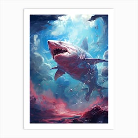 Shark In The Sky 1 Art Print