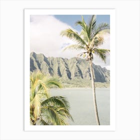 Palm Tree Ocean View Art Print