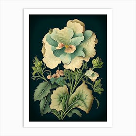 Primrose 2 Floral Botanical Vintage Poster Flower Art Print
