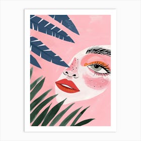 Illustration Of A Woman'S Face 5 Art Print