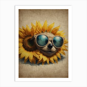 Teddy Bear With Sunglasses Art Print