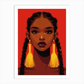 Tassel Earrings 2 Art Print