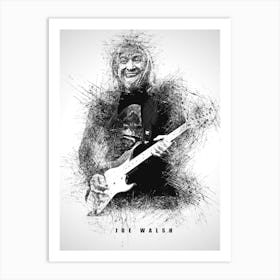 Joe Walsh Guitarist Sketch Art Print