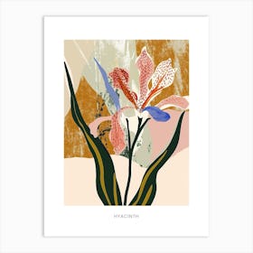 Colourful Flower Illustration Poster Hyacinth 2 Art Print