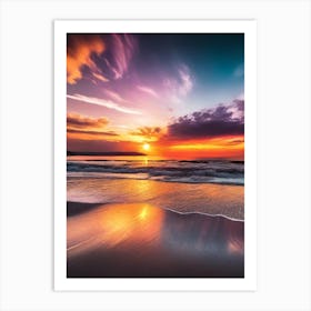 Sunset On The Beach 888 Art Print