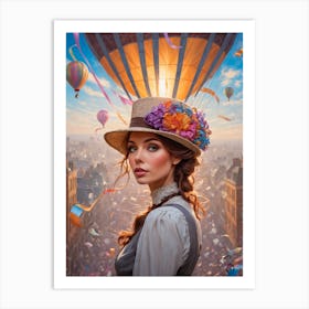 Girl In A Hat 1 Art Print