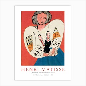 Blouse Roumaine With A Black Cat, Matisse Inspired Museum Poster Art Print
