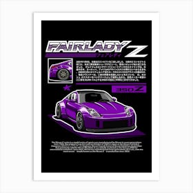 Fairlady Z Purple Art Print