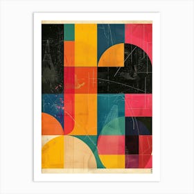 Playful And Colorful Geometric Shapes Arranged In A Fun And Whimsical Way 11 Art Print