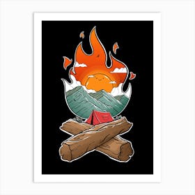 Campfire 2 Art Print