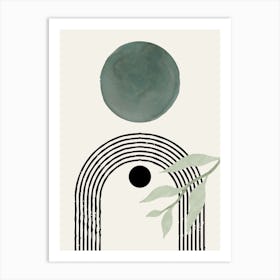 Green Mid Century Print 1 Art Print