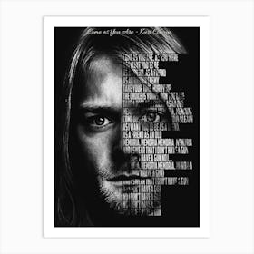 Come As You Are Nirvana Kurt Cobain Text Art Art Print