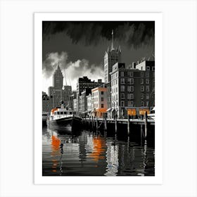 Detroit Harbor Art Print