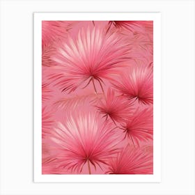 Pink Mexican Fan Palm Fronds Art Print Art Print