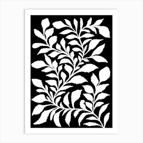 White Snake Plant Art Print