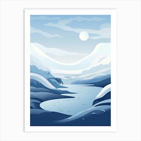 Polar Abstract Minimalist 5 Art Print