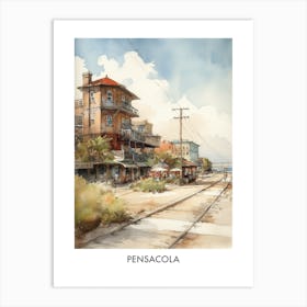 Pensacola Watercolor 1travel Poster Art Print