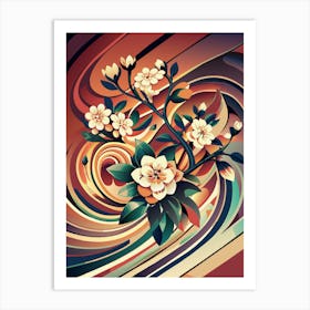 Abstract Floral Painting Art Print