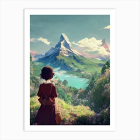 Mountains Design Mount Art Print