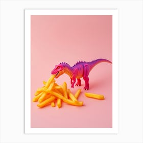 Toy Dinosaur & Fries 2 Art Print