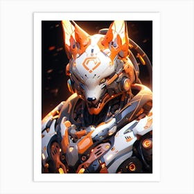 Futuristic Wolf 1 Art Print