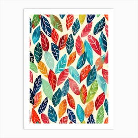 Watercolor Leaves 25 Art Print