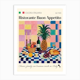 Ristorante Buon Appetito Trattoria Italian Poster Food Kitchen Art Print