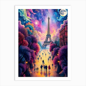 Paris At Night 2 Art Print