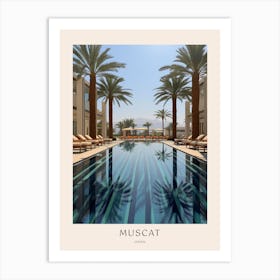 Muscat Oman 2 Midcentury Modern Pool Poster Art Print