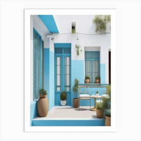 Mediterranean Patio Art Print