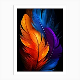 Colorful Feathers Art Print