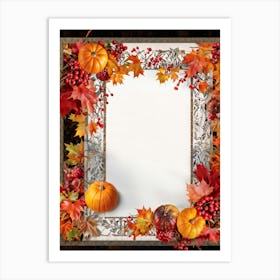 Calligraphy Of Thankful Ensconced In An Elaborate Vintage Style Frame Weaving Through A Tapestry 2 1 Art Print