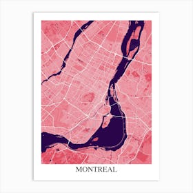 Montreal Pink Purple Art Print