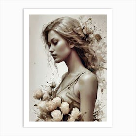 Flower Girl Art Print