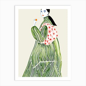 Illustration Of A Woman Art Print