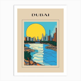 Minimal Design Style Of Dubai, United Arab Emirates 3 Poster Art Print