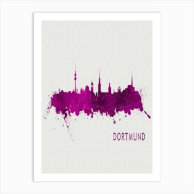 Dortmund Germany City Purple Art Print